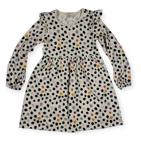 Hanna Andersson Other - Hanna Andersson Ruffle Shoulder Sleeve Dress Polka Dot Spots